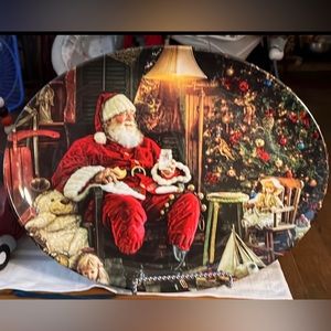Larry Hersberger by Burton + Burton, oval Christmas platter, serving tray